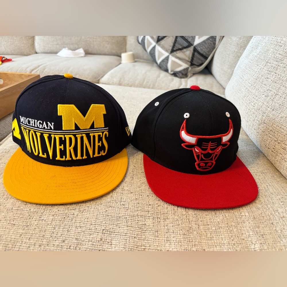 Professional basketball team hats